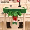 Christmas Decorations Year 2022 Santa Claus Hat Chair Cover For Home Table Ornaments Navidad Noel Xmas Gifts