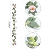 Decoratieve bloemen 2m echte touch roze kunstmatige touw groen bladeren Ivy Vine Silk Flower voor huisdecor bruiloft decoratie Wisteria