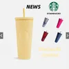 Tumblers STARBUCKS Tumblers 710ML Пластиковая кофейная кружка яркая бриллиантовая соломенная чашка STARRY DURIAN CUPS Gift Product257W