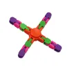 Wacky Tracks Spinner Snap and Click Fidget Toy Game Finger Sensory Toys Snake Puzzles For Teen Kid Adult Stress Relief Party Fillers D1