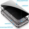 Mobiele telefoon hoesjes Dubbelzijdig glas Beschermde metalen bumper Anti Spy Privacyscherm Telefoonhoesje voor iPhone 13 12 11 Pro Max Mini 6 71025500