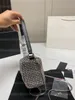 Borsa a mano con diamanti di alta qualità Borsa a tracolla firmata per donna Borsa a tracolla con catena in cristallo con strass Borsa a tracolla in pelle da uomo moda Borsa a tracolla baguette a tracolla