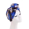 Frauen 3D Blume Turban hut blumendruck Elastische Moslemisches Hijab Bandana Haarausfall Krebs Chemo Kappe femme turbante Haar Zubehör