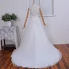 Hochzeitskleid Casamento Spitze Applikationen Vestido De Noiva 2022 Modische A-Linie Knopfbrautkleider