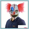 Masches da festa a casa divertente Clown Face Dance Cosplay Mask Maskcostumi di Party Maskcostumes Props Halloween Terror Men Masches Scarico RRA4564 DROP DEL OTUHT