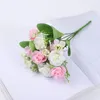 Flores decorativas 2022 Rose bela Rose Peony Artificial Seda Pequena Bouquet Flores Home Party Spring Wedding Decoration Flower Flower Flor