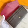 2023 luxurys designers wallet Purse Woman Fashion Wallets Monogrames SARAH Flip Long Envelope Zipper Coin Purses With Box Dust Bag M60531 60531