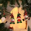 Juldekorationer 2022 Happy Year Decoration M￶nster Tr￤h￤nge Xmas Tree Santa Claus Ornaments H￤ngen f￶r hemmet