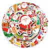 100pcs Autocollants de Noël mignons Santa Claus Snowman Cartoon Imperproof Sticker Pack pour ordinateur portable Diy Suitcase Kids Toys Fenêtre Téléphone5088625