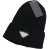 Fashion beanie hat imitation ermine hat male and female lovers triangle logo autumn winter outdoor warm leisure trend