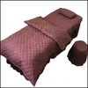 Ensembles de literie Ensembles de literie 4 pièces Salon de beauté Mas Spa Linge de lit Draps Couvre-lit Taie d'oreiller Couette Er Set Drop Delivery 2022 Accueil Garde Ottw8