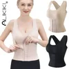 Taille buik shaper dames shapewear gewatteerde bediening tanktop corset slankelen camisole mantel body bh houding corrector compressie vest 221011