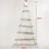 Decorações de Natal Árvore de madeira pingente de pingente criativo decoração de janela nórdica parede led de parede led luz led