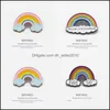 Pins Broschen Cartoon Mini Schöne Regenbogen Broschen Verkauf Colorf Legierung Brosche Pins Für Mann Und Dame Hemd Mode Zubehör 2 2Z Dhphi