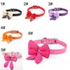 조정 가능한 개 bowknot collars 강아지 고양이 고양이 푸우 보우 티 칼라 칼라 xs-m 애완 동물 활 넥타이 작은 중간 개 목걸이 애완 동물 용품 bh7717 tyj