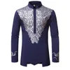 Men's T Shirts Fashion Nobility T-shirt Luxury African Dashiki Traditional Ethnic Printed Slim Fit Long Sleeve Tops Clothing Camisa