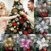 Decoratieve bloemen Hangend kersthuis sierfeest poinsettia bruiloft bloementuin glitter kerstmis 10 stcs bling