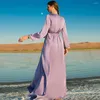 Casual jurken Ramadan Velvet African voor vrouwen Abaya Dubai Turkije Islam Moslim Lange avondjurk Robe Djellaba Femme Musulmane Longue