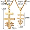 قلادة قلادة كاثوليكية Caravaca Crucifix Cross Necklace Cherub Angel Christian for Women Men Jewelry