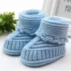 Stövlar handgjorda nyfödda pojkar flickor Crib Shoes Spädbarn Första vandrare virkning stickade vinter varma stövlar småbarn y2210