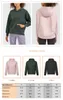 LL Womens Yoga Hoodies ملابس الملابس ذات الأكمام الطويلة من النوع الثقيل سيدة فضفاضة هوديز رياضية مقنعين قمصان اللياقة البدنية الشتوية