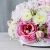 Dekorativa blommor Blomma arrangemangssats 6-pack Rund blommor i en enda designsk￥l f￶r bordets mittpunkt br￶llopg￥ng