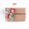 Decoratieve bloemen 6/10 Kunstmatige plant nep dennencegel decoratie home decor kerst slinger bruiloft decoraties diy kerst