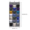 Storage Boxes Hat Rack Organizer Over The Door For Baseball Caps With 24 Deep Pockets Holder Display6492695