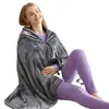 USB power Electric thermal shawl blanket 150x85CM grey 3 Heating Levels Super Cozy Soft Heated Throw with Fast Heating and Machine Washable Home Office camping