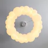 Lâmpadas pendentes criativas minimalistas brancos anel pe -ring lâmpada bolha nuvem de bolhas design de iluminação de escurecimento LED Decoração de sala de estar interno acessório interno