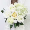 Fleurs décoratives LHJ artificielle Rose fleur rangée petit coin Simulation soie faux mariage bricolage décor maison guirlande Flores