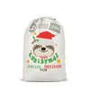 Blank Sublimation Santas Sacks Christmas Gift Bags Decorations Thermal Transfer DIY Dinosaur Xmas Kids Candy Bag Drawstring Totes Bundle Pocket Pouch BC121-1