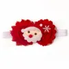 16004 Infant Baby Christmas Headbands Kids Flower Cartoon Santa Claus Elastic Hairband Children Headwear Hair Accessory