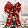 Decorações de arco do topper da árvore de Natal búfalo xmas xmas bowknot ornamentos de férias em casa decoração xbjk2210