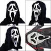 Maschere per feste Maschera da scheletro di Halloween Maschera di carnevale horror Mascherata Cosplay Adt Fl Casco per il viso Maschere spaventose per feste Rra4556 Consegna a goccia 202 Otiyv