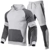 Herrspårsfall anpassar din set casual hoodiepants piece set höst vinter tracksuit manlig sportkläder gymkläder svett kostym g221011