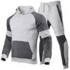 Tute da uomo Personalizza il tuo set Felpa con cappuccio casual Pantaloni Set di pezzi Autunno Inverno Tuta Abbigliamento sportivo maschile Abbigliamento da palestra Tuta sportiva G221011