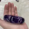 Strand Natural Amethyst Stone Beads Bracelet Energy Bangle Gemstone Ювелирные изделия для женщины родовой камень Водолей подарок