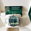 EWF MENS WATES 126300 41 мм Mint Green Dial Nearless 904L Luminova Cal.3235 Движение Автоматические механические мужчины часы наручные часы серийные номера карта