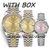 Relojes de movimiento mec￡nico autom￡tico de hombres 36/41 mm de acero inoxidable completo Rosa impermeable luminosa 28/31 mm Watring Watch Style Wall Wristwatches cl￡sicos