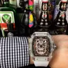 Luxusuhren für Herren mechanische Uhr Rm052 Vollautomatisches Uhrwerk Saphirspiegel Gummiarmband Schweizer Markendesigner Spo