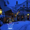 Lawn Lampen Sneeuwbalgevecht Actief licht String Frame Decor Holiday Feest Kerstmis Buiten Garden Sneeuw gloeiend teken