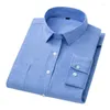 Men's Dress Shirts 5 Colors M-4XL High Quality Cotton Men's Long Sleeve Turndown Collar Shirt Solid Business Formal Men