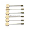 Pins Brooches Wholesale- 20Pcs/Lot 7.3Cm Gold Plated Safety Pin Brooches Base With Flat Tip Pad Stopper For Women Diy Jewelry Suppl Dhbct