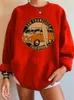 Women's Hoodies Sweatshirts San Francisco California Print Women Vintage Buses Oversized Crewneck Tops Woman Drop-shoulder Pullovers 221018