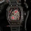 Luxo masculino relógio mecânico negócios lazer Rm27-04 totalmente automático fita de fibra carbono moda movimento suíço relógios de pulso