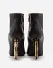 22S Zimowe luksusowe buty keira kostki kobiety popowe obcasy czarne patent skórzane dama botki barokowe obcasy Martin Knight Booty EU35-43
