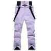 Pantalons de Ski 2022Ski hommes et femmes en plein air de haute qualité coupe-vent imperméable chaud Couple neige pantalon hiver Ski Snowboard marque