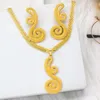 Collier boucles d'oreilles ensemble Animal Antler motif pendentif 24K plaqué or pour les femmes noël saint valentin fête cadeau