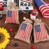 Подарочная упаковка 5pcs 4 июля сумки патриотический американский флаг лечить День независимости Мемориал ветераны лейбористские деревенские вечеринки